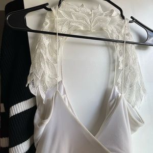 White Engagement Dress with lace